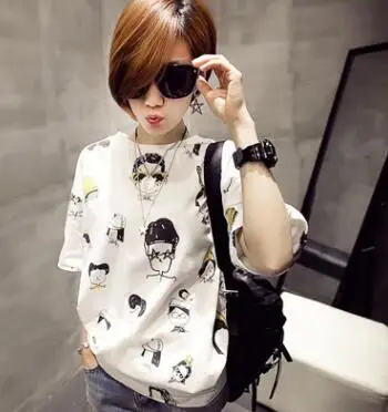 2019 летний женский Забавный розыгрыш с героями мультфильмов модная свободная