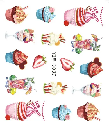 

Sweet Fruit Nail Art Water Transfer Sticker Nail Decorations Sets Women Makeup DIY Beauty Tattoos Tools