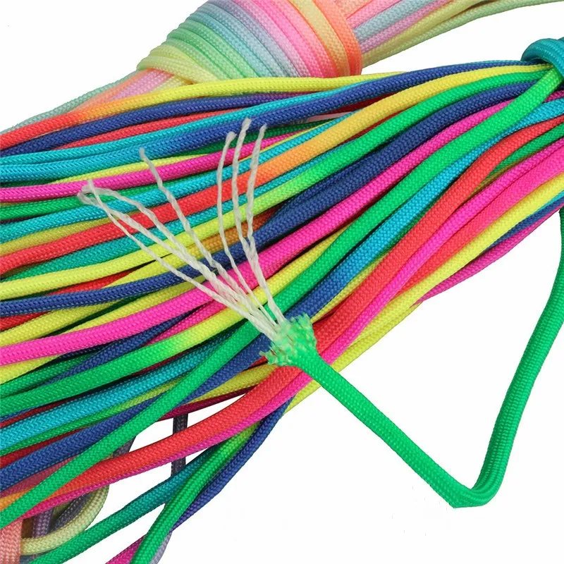 5 мм Paracord нейлон 7 стенд парашютом шнура Ремешок Веревка для наружного веревка для альпинизма, кемпинга DIY веревочный браслет аксессуары для дома 5 м