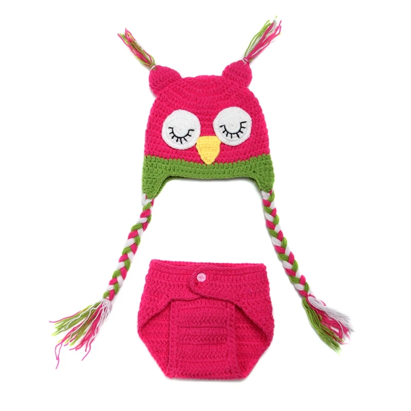 Ручной работы сова Стиль для маленьких девочек Подставки фотографий Вязание