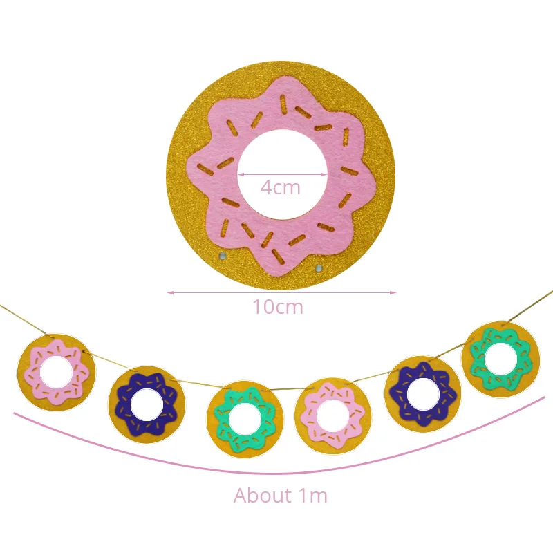 1set Banner MEIDDING пончик вечерние одноразовые столовые приборы бумажные тарелки салфетки для стаканчиков баннер детский душ Дети День рождения украшения принадлежности - Цвет: 1set Banner