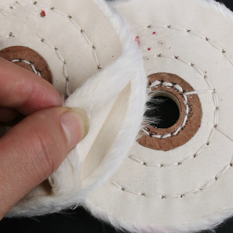 3 шт. 4 &quot100 м белый хлопок ворс ткань полировочное колесо золото серебро