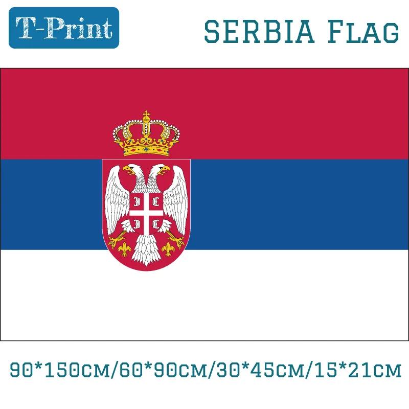 Флаги и баннеры Сербии 60*90 см 90*150 40*60 Развевающийся Флаг 15*21 ручной флаг 3x5 футов