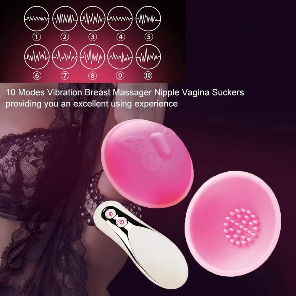 10 Frequency Electronic Powerful Breast Massager Enhancer Chest Remote Control Nipple Sucker Vibrator Machine Silicone Cup | Красота и