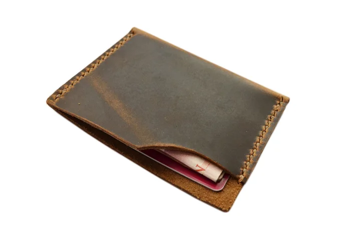 Кошелек ручной работы из натуральной кожи для кредитных карт дизайнерский