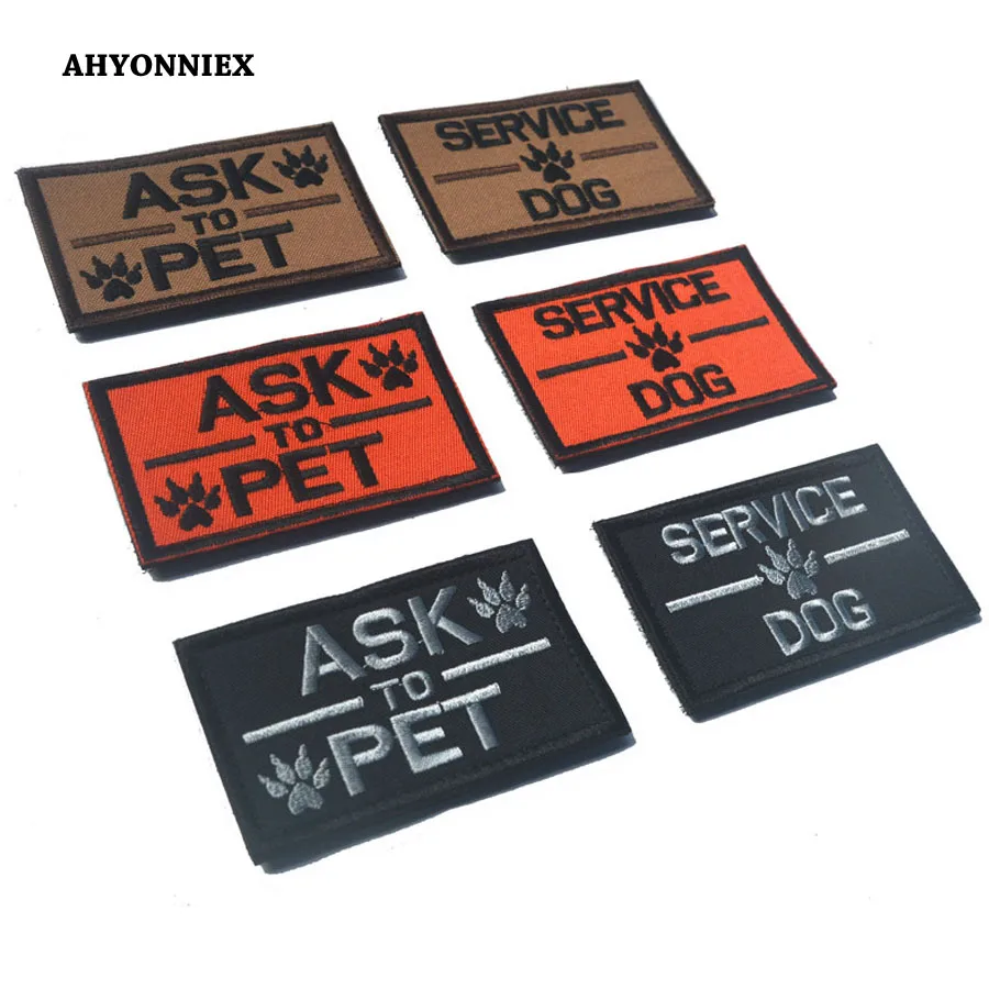 AHYONNIEX 1 шт. вышивка 3D сервис собака K9 флаг патч пришить нарукавная нашивка для