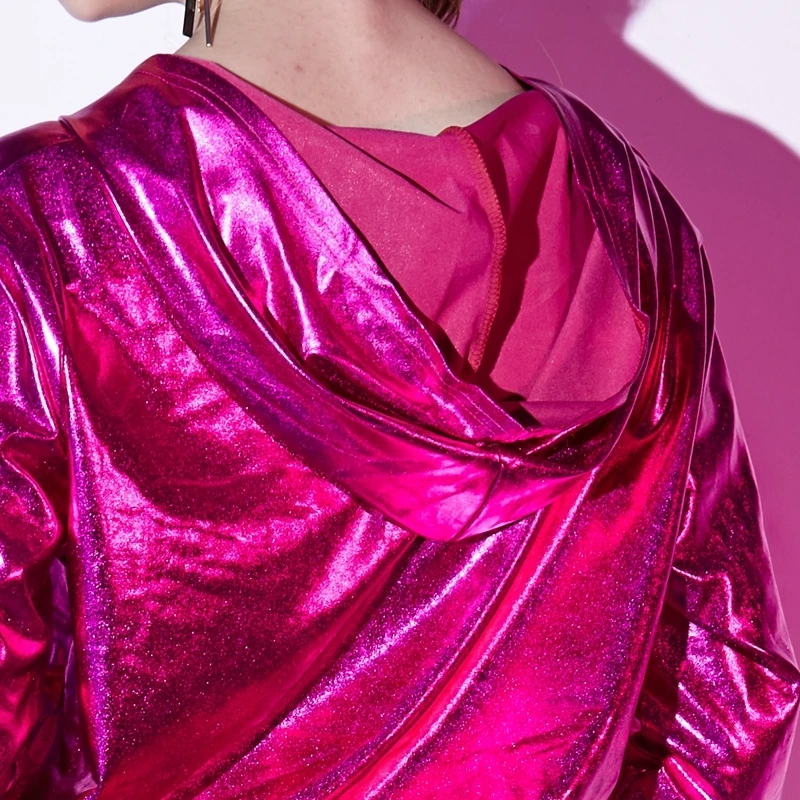 Весенне осенняя Женская красно розовая куртка бомбер сценическая одежда для