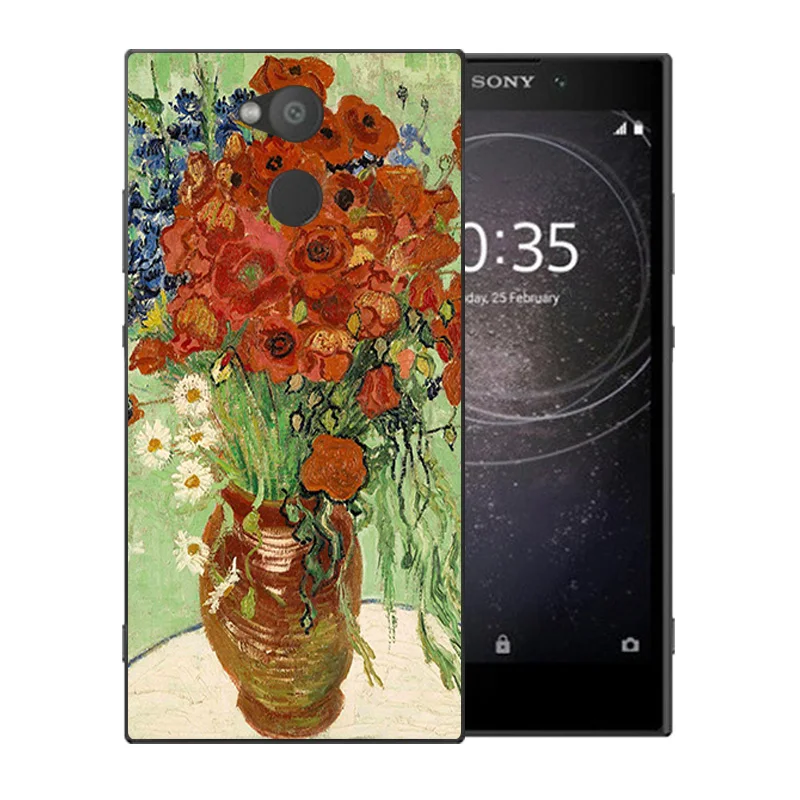 5 2 &quotдля Sony Xperia XA2 прозрачные силиконовые чехлы Ван Гог узор для роскошный ТПУ