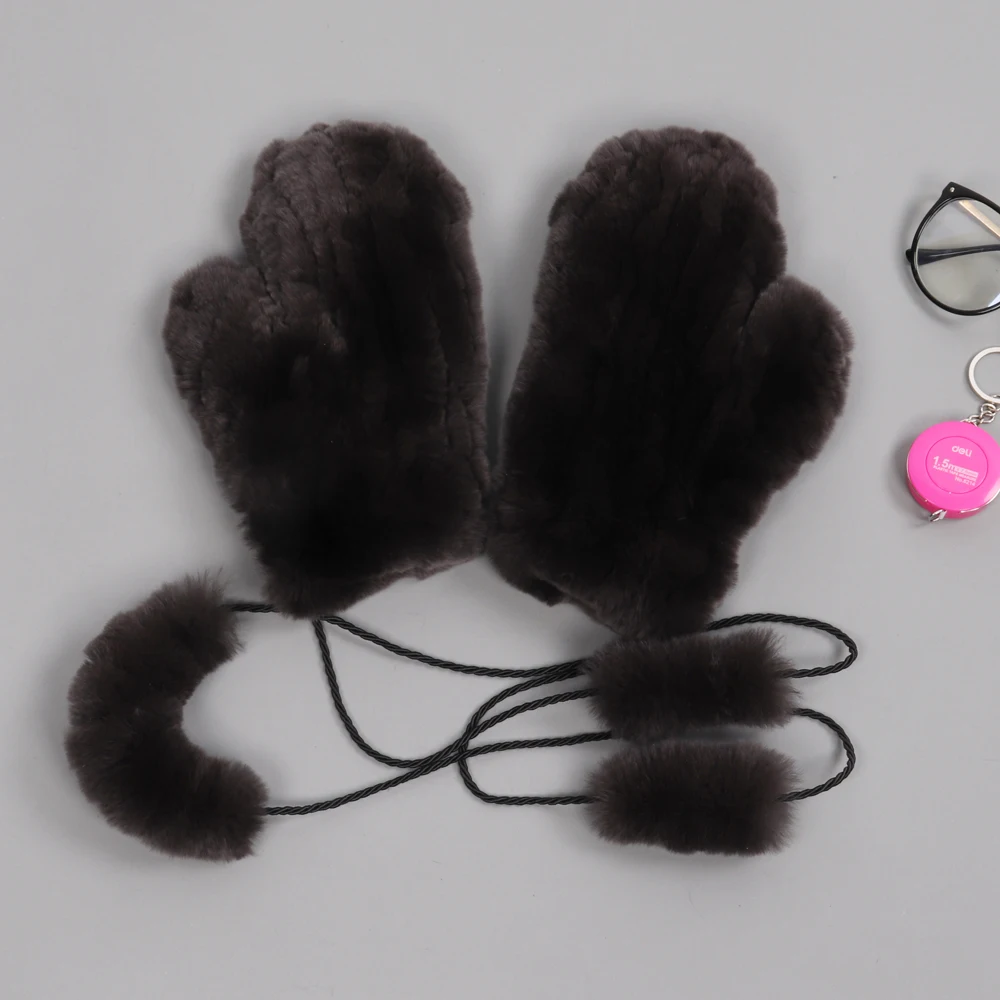 Горячая Распродажа натуральный настоящий мех кролика перчатки Хорошие