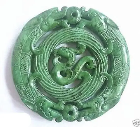 Бесплатная доставка AAA старинная китайская ручная работа резная зеленая