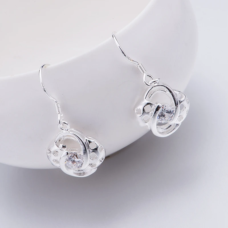 Серьги с серебряным покрытием 925 ювелирные изделия для женщин серебряные серьги