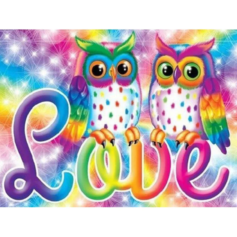 

H1930 owl 5d diamond painting,love owls, 5d diamond painting owls