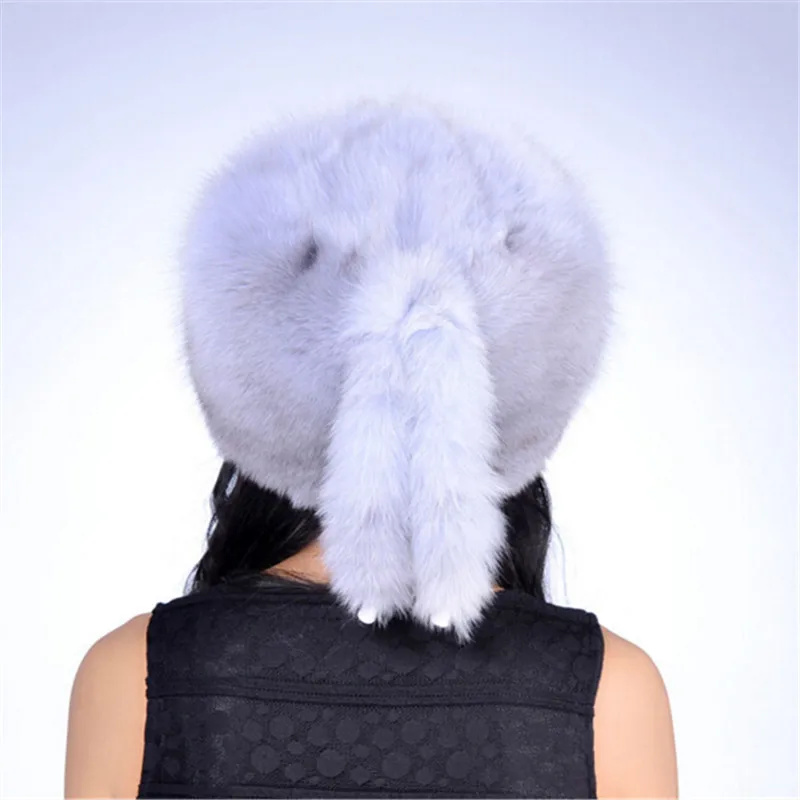Зимние шапки 2018 женские теплые из натурального меха норки Женские монгольского