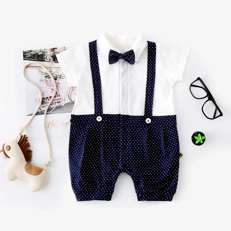 Summer New style baby toddler jumpsuit little boys Gentleman cotton romper | Детская одежда и обувь