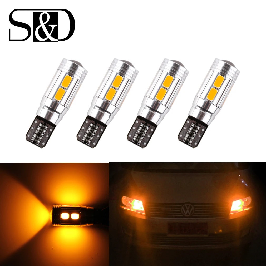 Светодиодный фонарь T10 W5W 10SMD CANBUS OBC без ошибок светодиодный светильник 501