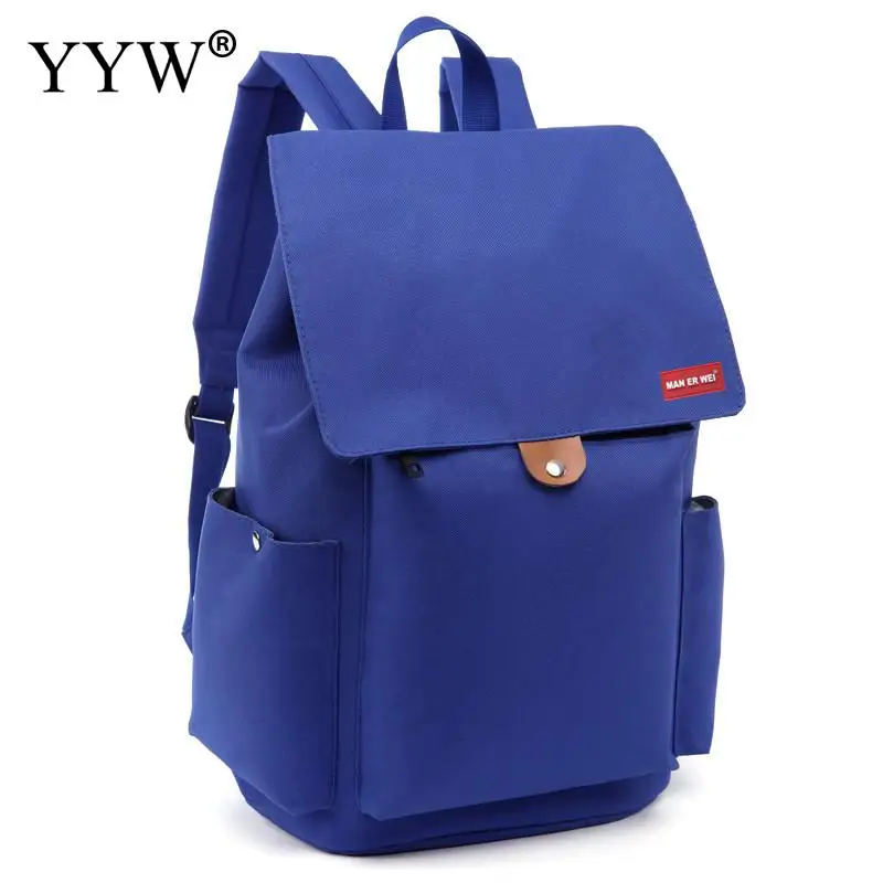 royal blue Модный Одноцветный Оксфордский рюкзак женский розовый красные рюкзаки для девочек-подростков женская повседневная школьная сумка с завязками - Цвет: royal blue