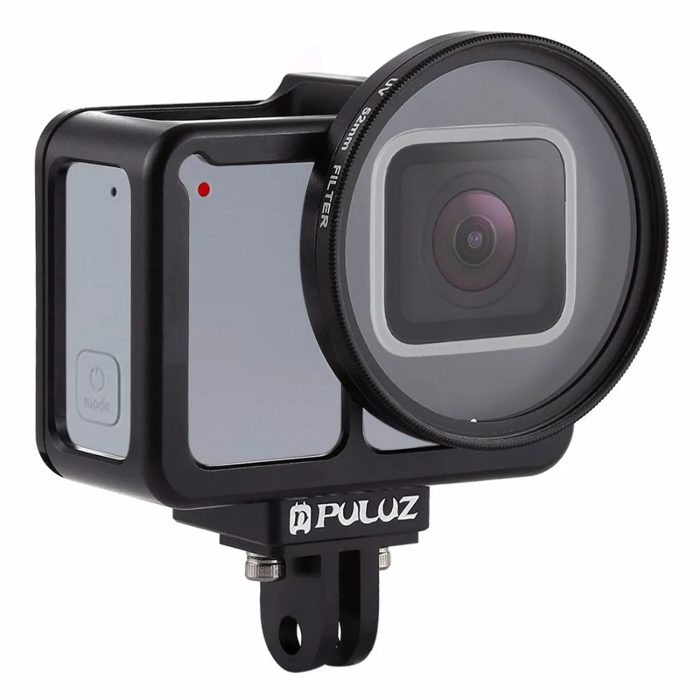 

PULUZ Housing Shell CNC Aluminum Alloy Protective Cage with Insurance Frame & 52mm UV Lens for GoPro HERO7 Silver /7 White