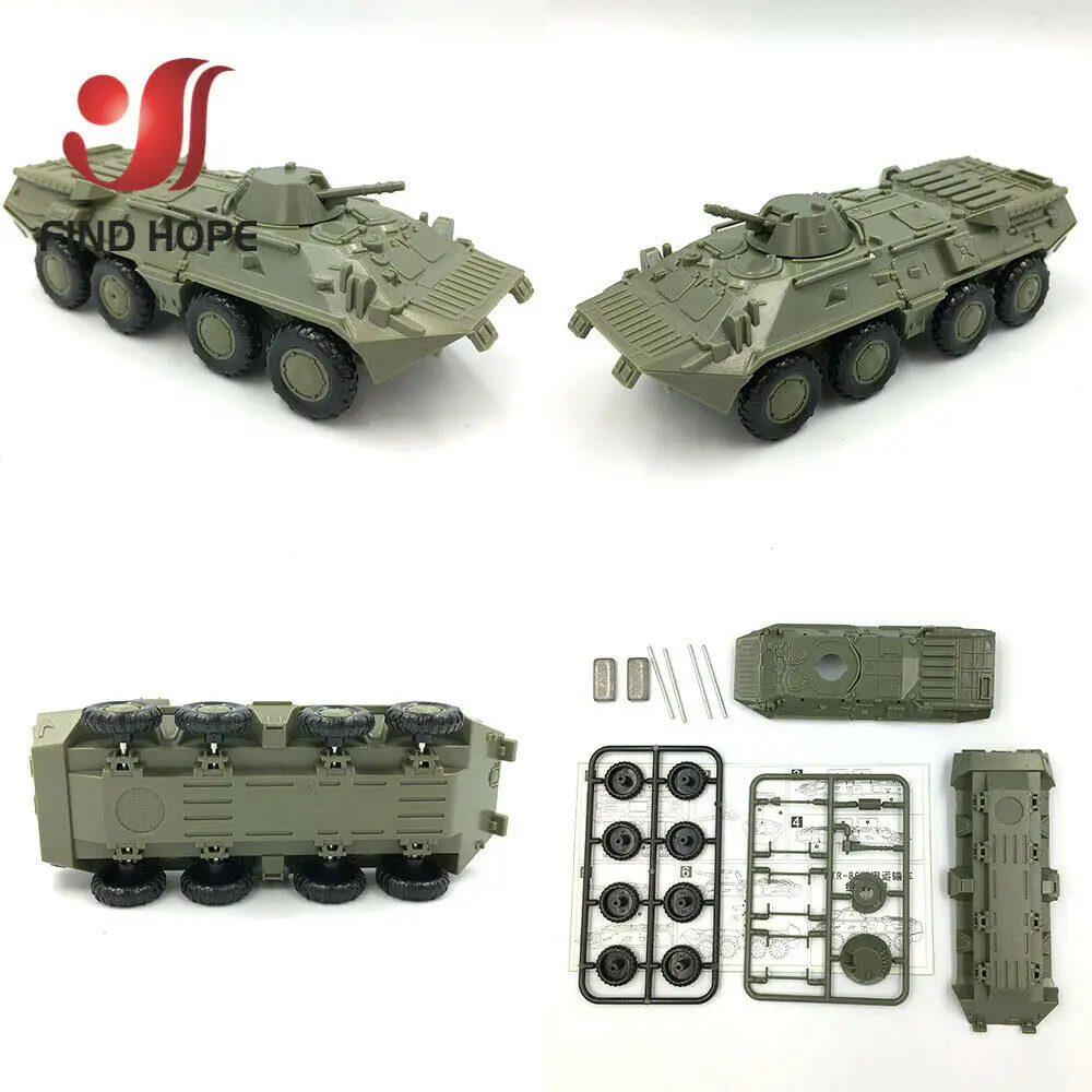 BTR-80 Carrier 1: 72 BTR-80 бронированный Перевозчик M35 грузовой автомобиль M1046 KFZ.305 BLITZ строительный блок сборка военной техники модель армии - Цвет: BTR-80 Carrier