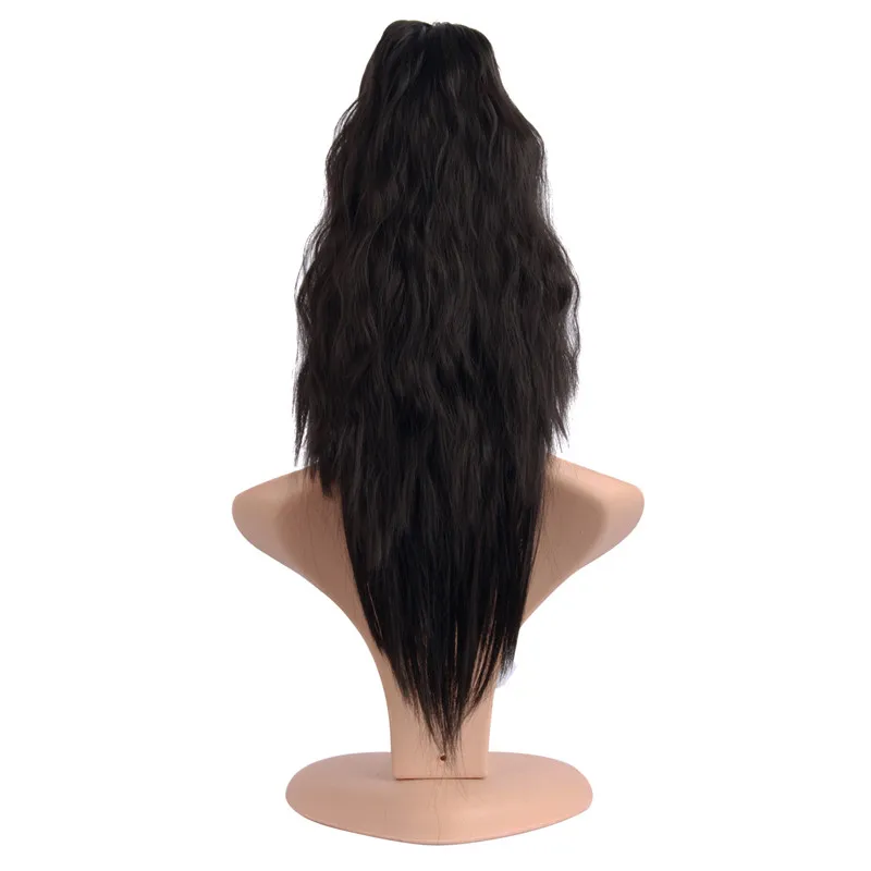 Brownish black MapofBeauty 1" 40 см длинные когти клип синтетические волосы для наращивания шиньон конский хвост из натуральных волос поддельные вьющиеся волосы Накладные женские шиньоны хвосты пони - Цвет: Brownish black
