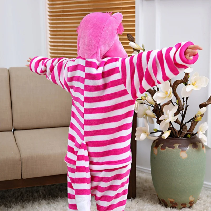 EOICIOI NEW кигуруми Животное Sweet Cat Пижама для детей Мальчики Девочки Фланелевые