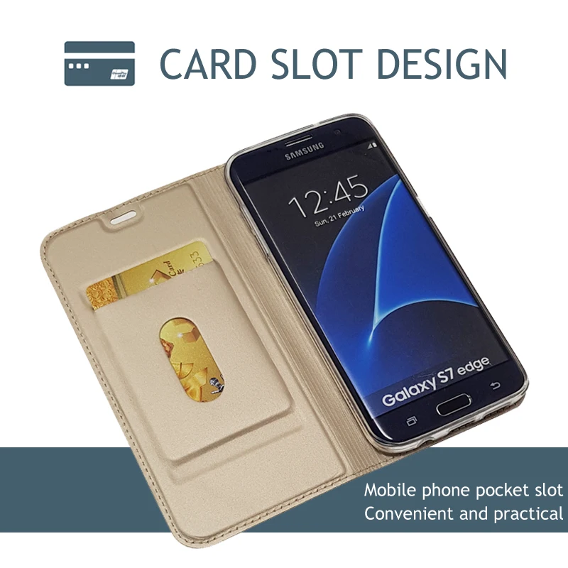 ZROTEVE Cover For Samsung Galaxy S7 Edge Case Flip Wallet Coque Leather S 7 Cases | Мобильные телефоны и аксессуары