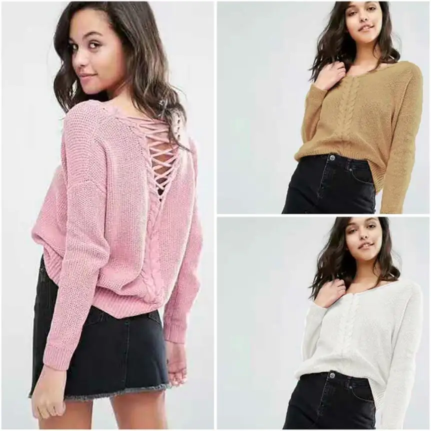 CHAMSGEND new arrival Fashion Women Long Sleeve Hollow Top Sweater Pullover Loose Jumper Knitwear Outwear woman sweater C301016 | Женская