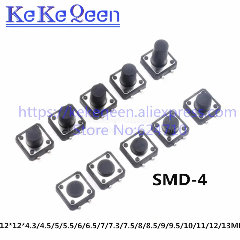10 шт PCB Тактильные Такт Мини кнопочный переключатель SMD 4pin Микро Переключатель