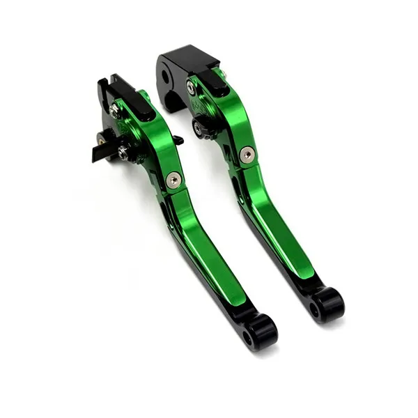 green levers Мотоциклетные тормоза сцепления Регулируемые рычаги и руль ручка бар для Yamaha FZ1 2006-2013 FZ6 2004-2010 XJ6 2009- FAZER - Цвет: green levers