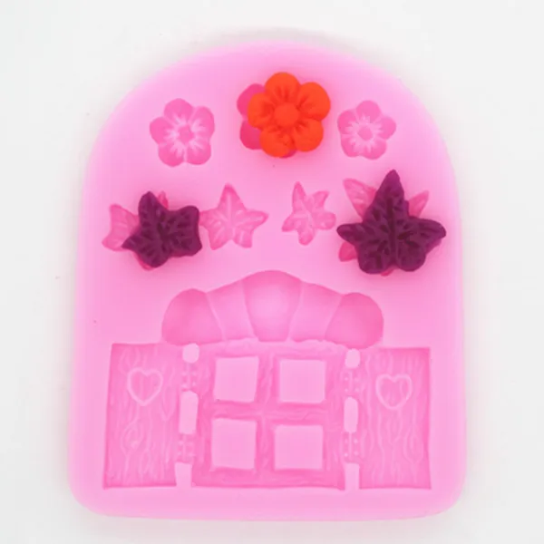 Окно и цветы превращаются в силиконовую форму для сахарного торта|silicone mold|chocolate