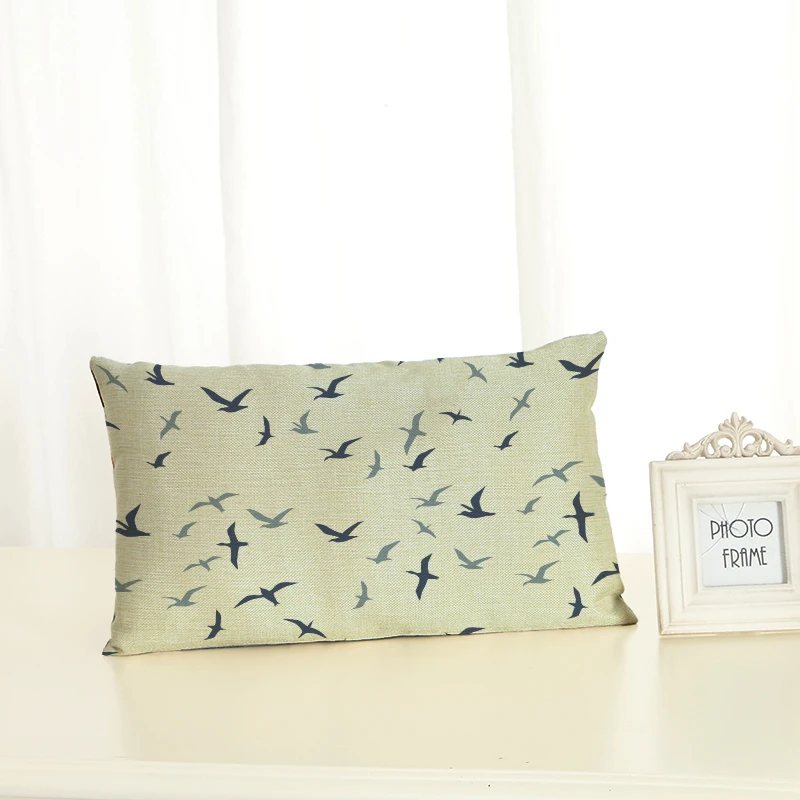 HD 30x50 Cartoon Animals Housewear Chair Cushion Cover Soft Pillow Case Cojines Almofadas Cotton Linen Square | Дом и сад