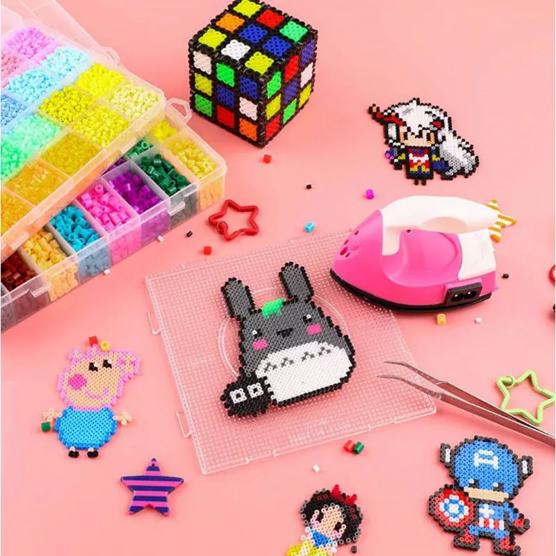 Пазлы для взрослых Perler Бусы Hama 5 мм Еда класса EVA Логические творческие DIY 4800 штук 24