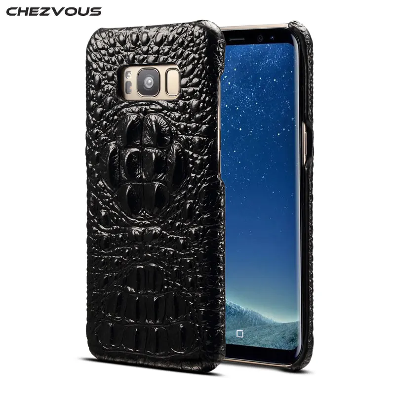 

Роскошный чехол chezyou для Samsung Galaxy Note 8, чехол с крокодиловым 3D рисунком, задняя крышка из натуральной кожи, чехол для телефона