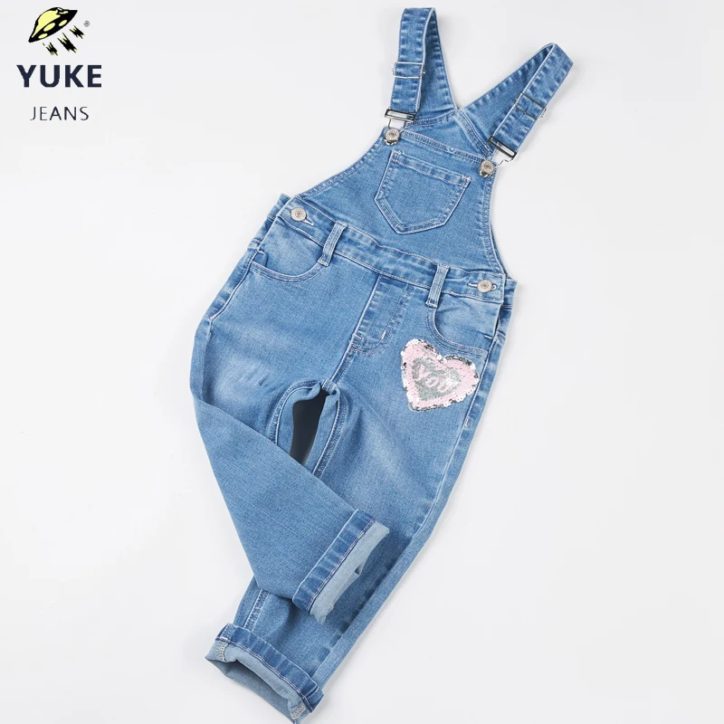 Новые джинсы для девочек YUKE детские свободные удобные эластичные отдыха в