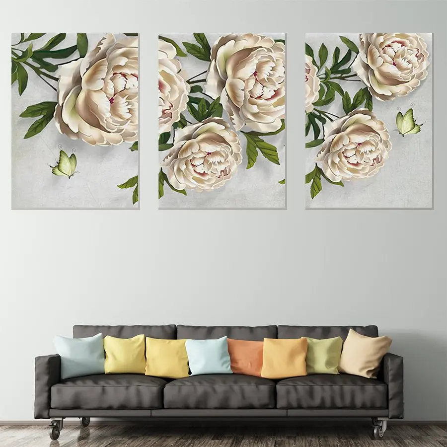 Details Of White Flowers HD Print Canvas Paintings Wall Artwork Prints Picture Home Decor for Living Room | Дом и сад