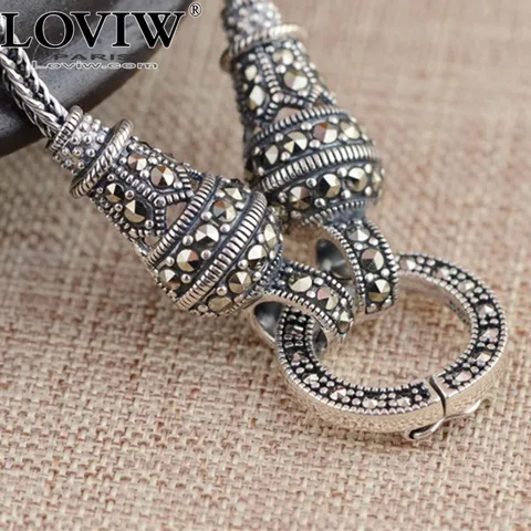 Тайская Длинная цепочка ожерелье для женщин Серебряный цвет марказит камень кулон ожерелья 1,5 мм 60 см 70 см 75 см 80 см Томас