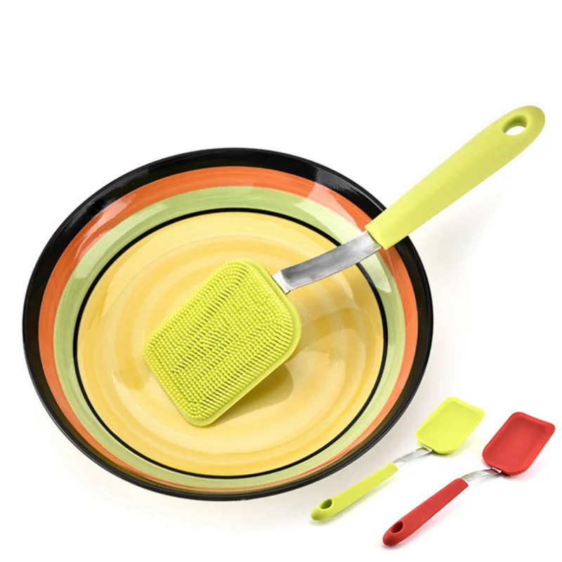 Волшебная Чистящая Щетка для кухни с длинной ручкой силиконовая щетка мытья