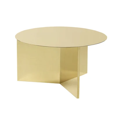 Gold 50Dx36H cm Скандинавский минималистичный кофейный мини-столик из нержавеющей стали для гостиной, креативный круглый титановый зеркальный столик для балкона, металлический чайный столик - Цвет: Gold 50Dx36H cm