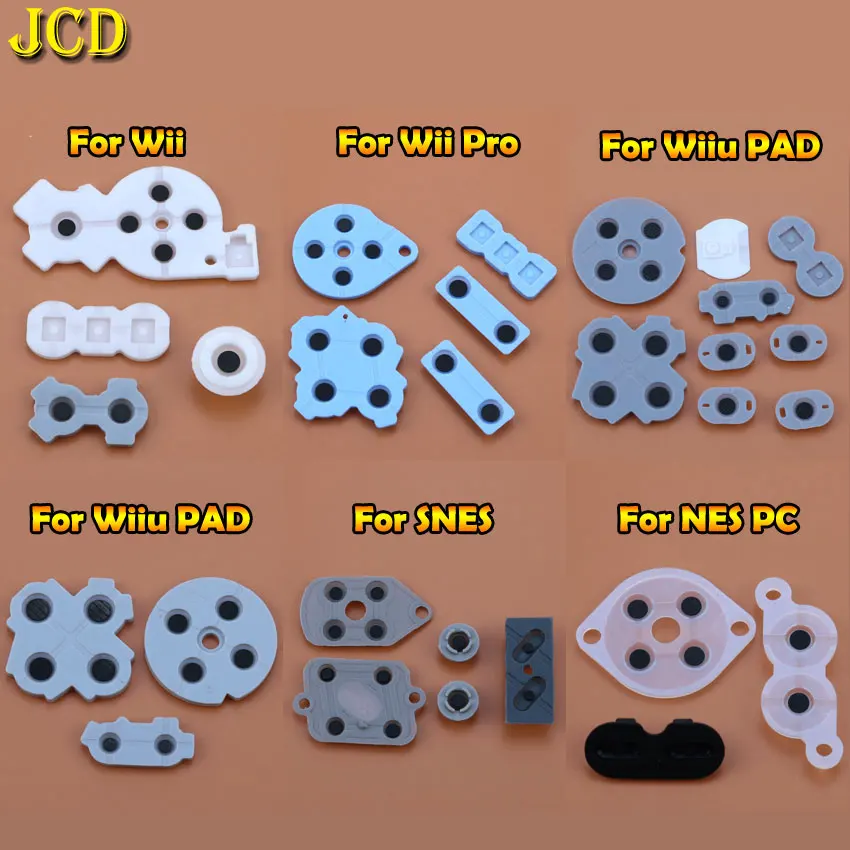 JCD 1 комплект для Nintendo Wii / WII U PAD PRO консоли SNES SFC NES PC проводящая резиновая