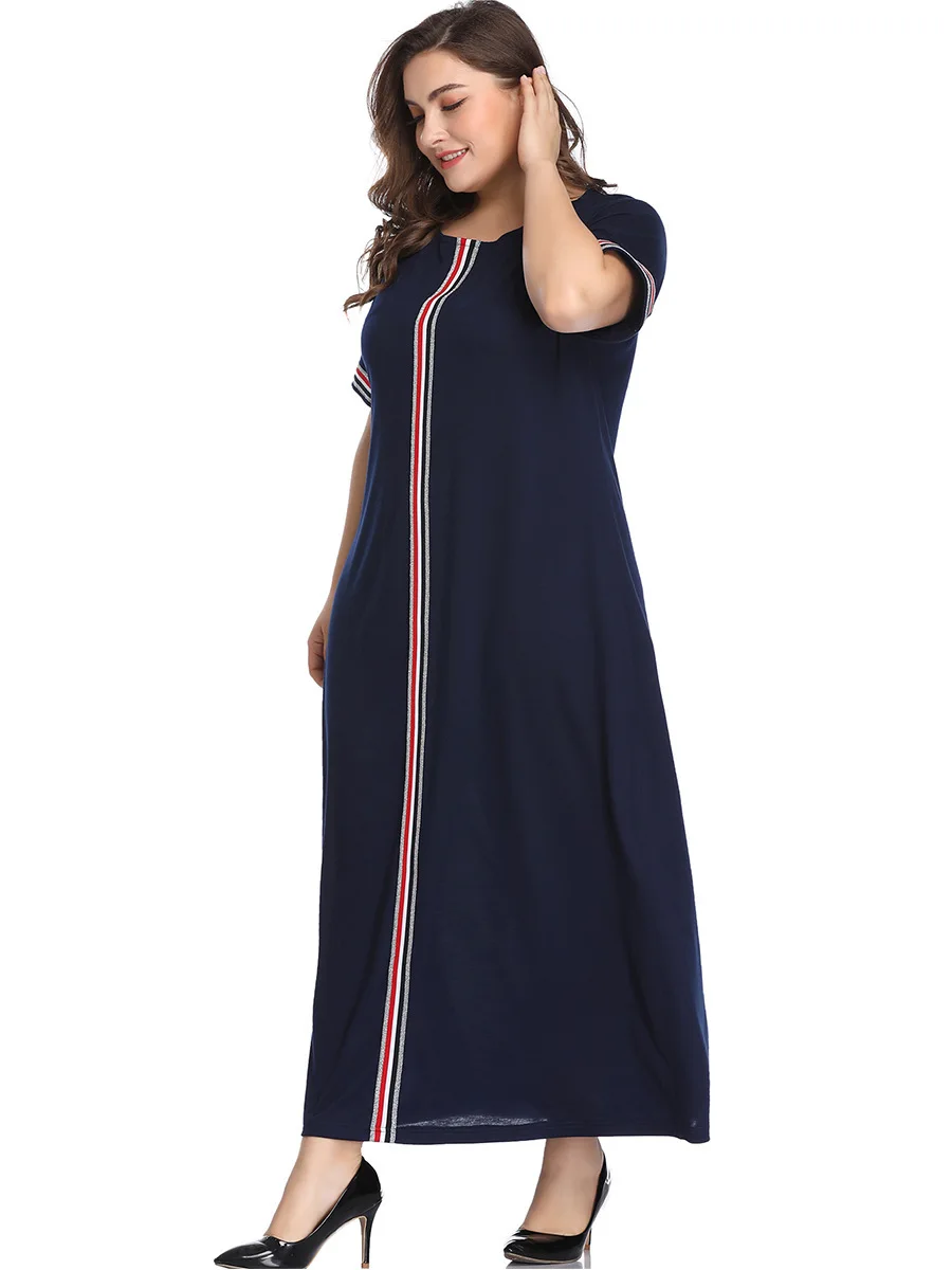 Женское длинное платье большого размера Элегантное повседневное офисное в