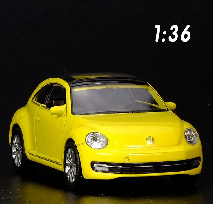 Высокая симуляция Volkswagen Beetle автомобильные игрушки 1:36 сплав оттягивающая назад