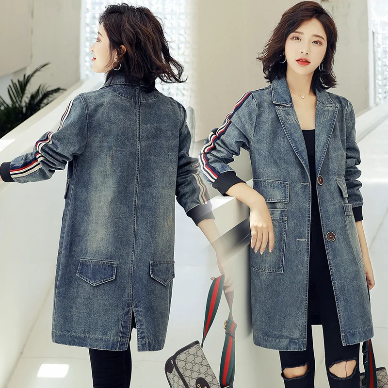 Модная Джинсовая ветровка с эффектом потертости женская уличная одежда осенние