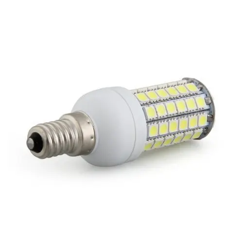 5 XE14 9W 69x5050SMD 630LM 6000-6500K натуральный белый свет СИД кукурузные лампочки с ампулой
