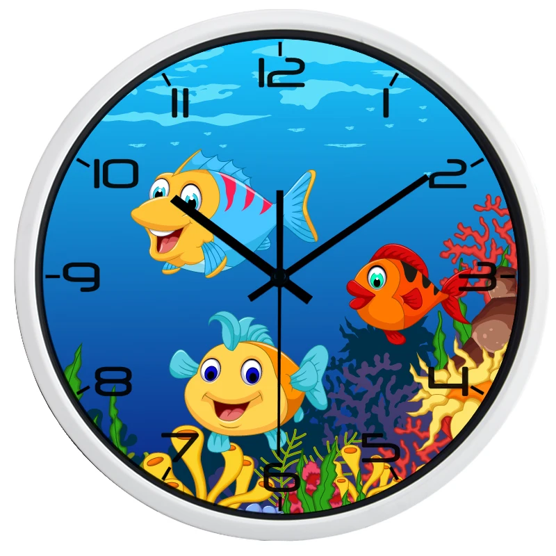 Подводный мир тропическая рыба настенные часы мультфильм кино рыба|fish wall clocks|wall
