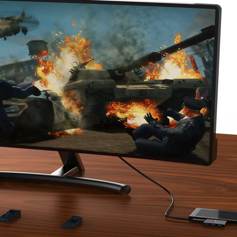 Mosible Thunderbolt 3 USB C концентратор к HDMI Поддержка Dex режим для samsung S8/S9/S10 пульт с PD Jack 3,5 мм для Macbook Pro