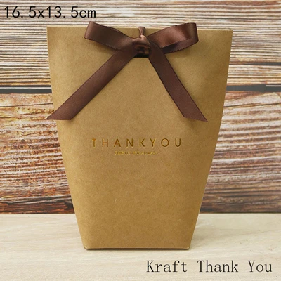16.5x13.5cm Thankyou 5 шт. высококлассные черно-белые бронзовые "Merci" Сумки для конфет французские спасибо Свадебные сувениры Подарочная коробка посылка на день рождения - Цвет: 16.5x13.5cm Thankyou