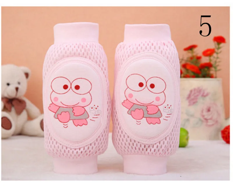 pink frog 1 пара; безопасные наколенники для малышей; сетчатые носки с животными; налокотники для малышей; наколенники для ползания; гетры для малышей - Цвет: pink frog