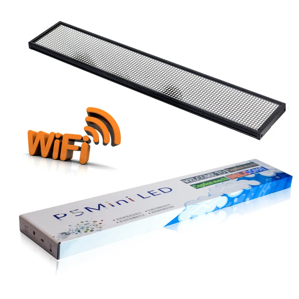 P5MM СВЕТОДИОДНАЯ вывеска WiFi доска Прокрутка Программируемый дисплей сообщение