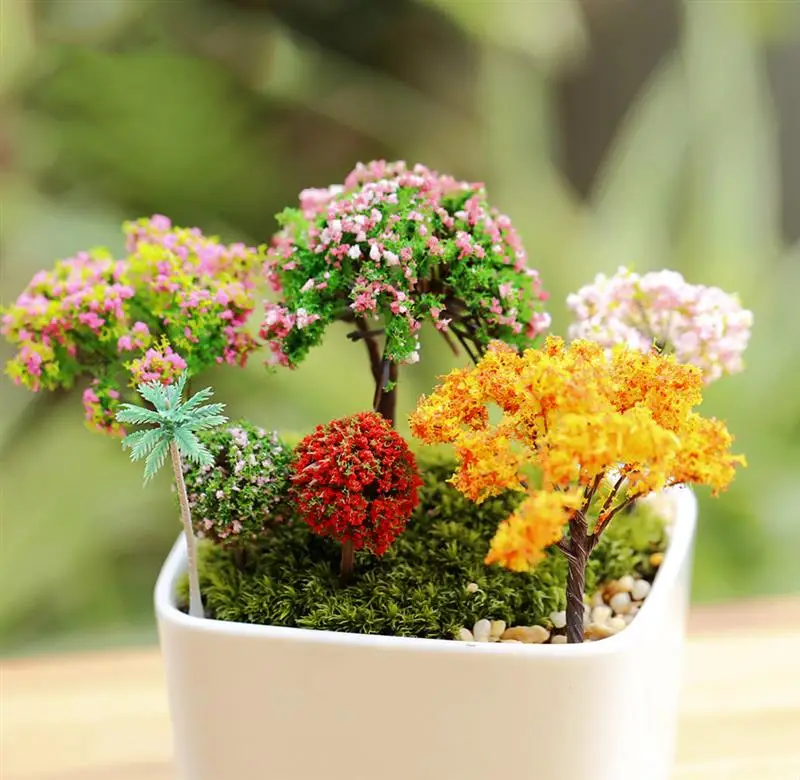 Мини искусственное дерево мох модное DIY растение домашнее декоративное | Дом и