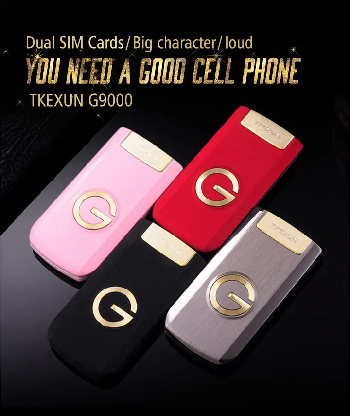 TKEXUN G9000 тонкий раскладушка мобильный телефон для пожилых людей флип русский Ключ Dual Sim Металл G3 фонарь дополнительный светильник