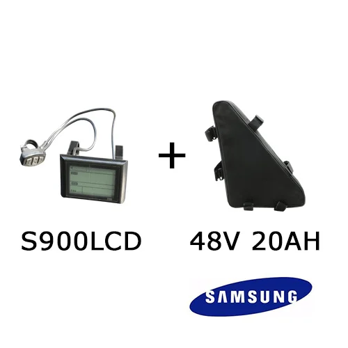 S900LCD 20AH SAMSUNG Мотоцикл 1000 Вт конверсионный комплект с SAMAUNG 48 V 20Ah 26Ah батарея бесщеточный мотор ступицы 2" 26" колесо электрического байка Ebike Kit - Цвет: S900LCD 20AH SAMSUNG